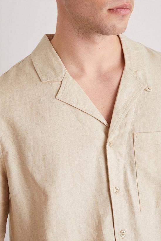 Burton Light Sand Short Sleeve Linen Pocket Shirt 5