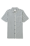 Burton White Circle Diamond Cotton Slub Shirt thumbnail 4
