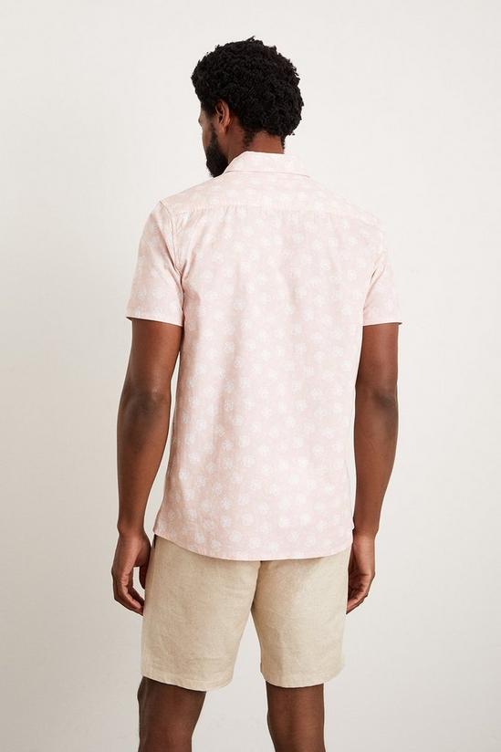 Burton Pink Floral Cotton Poplin Print Shirt 3