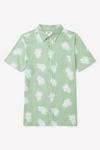 Burton Green Leaf Cotton Slub Print Shirt thumbnail 6