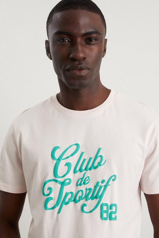 Burton Pink Short Sleeve Club De Sportif Print T-shirt 5