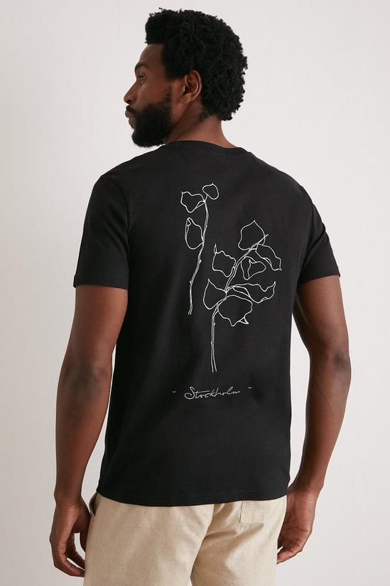 Burton Black Short Sleeve Stockholm Print T-shirt 1