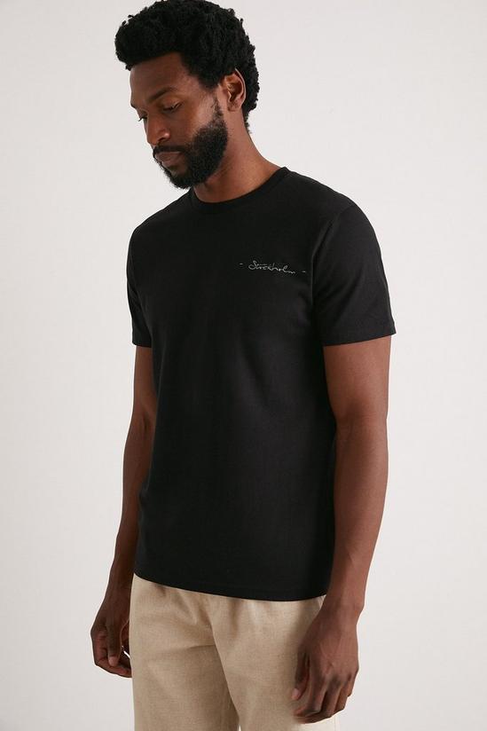Burton Black Short Sleeve Stockholm Print T-shirt 5