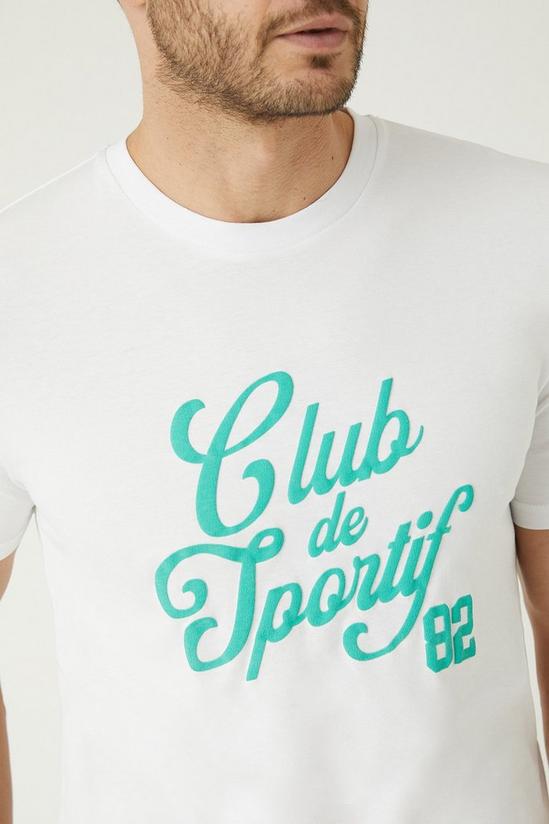Burton White Short Sleeve Club De Sportif Print T-shirt 2