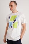 Burton White Slim Fit Lax Print T-shirt thumbnail 1