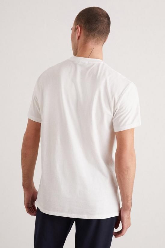 Burton White Slim Fit Lax Print T-shirt 3