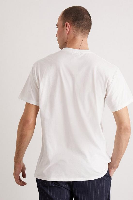 Burton White Slim Fit St Tropez Print T-shirt 3