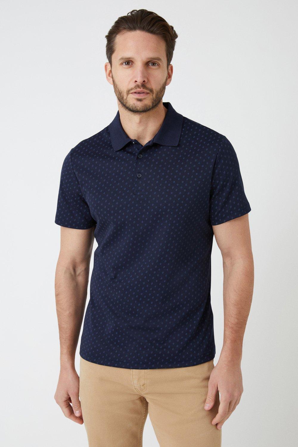 Polos | Short Sleeve All Over Jaquard Polo | Burton