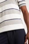 Burton Slim Fit Grey Short Sleeve Stripe Knitted T-shirt thumbnail 5