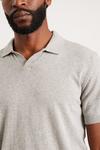 Burton Slim Fit Grey Short Sleeve Knitted Polo thumbnail 5