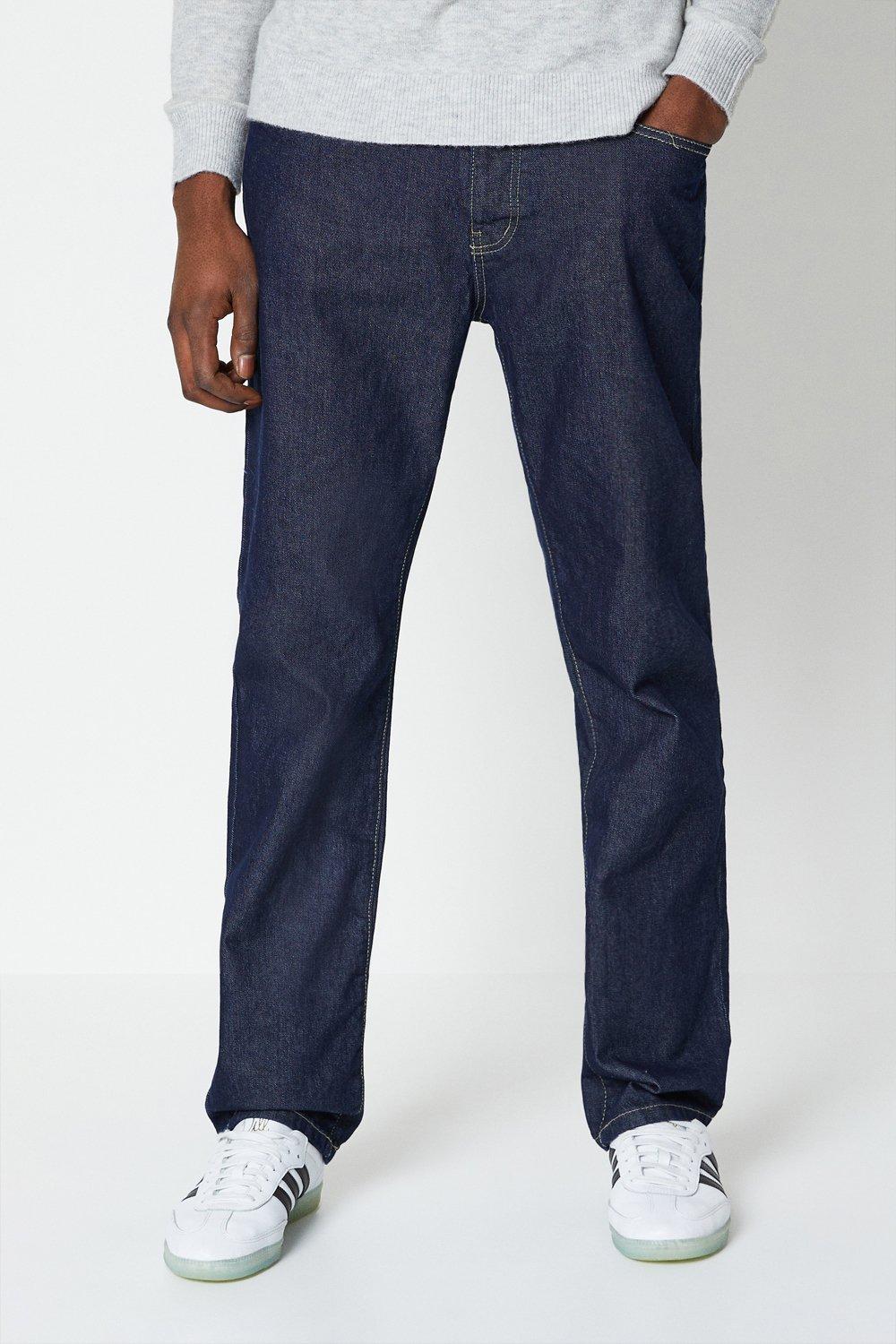 Mens Rinse Straight Fit Jean