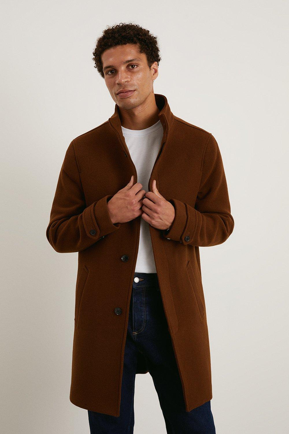 Jackets Coats Wool Funnel Neck Coat Burton