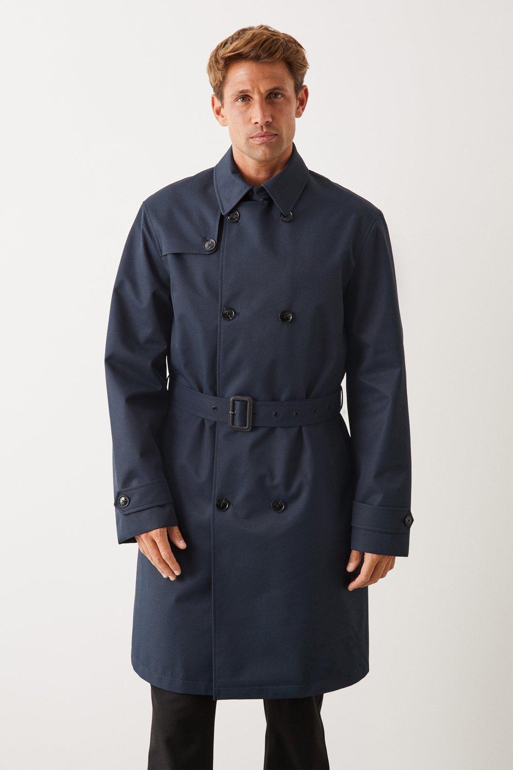 Long double hotsell breasted trench coat