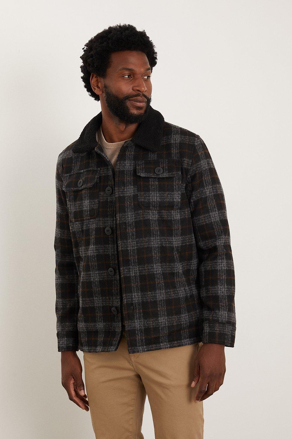 Jackets & Coats | Sherpa Collar Check Jacket | Burton