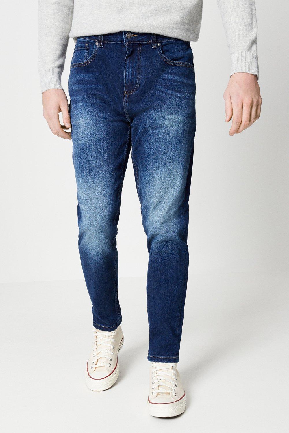 Jeans | Slim Fit Mid Blue Jeans | Burton