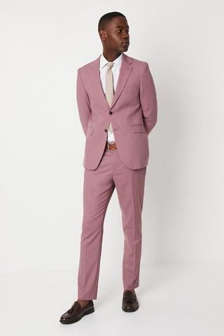 Product Textured Rose Slim Fit Suit Trouser rose
