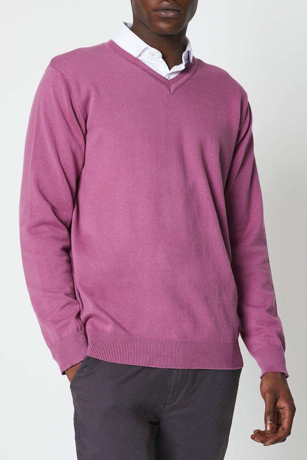 Jumpers & Cardigans | Lightweight Cotton V Neck Jumper | Maine