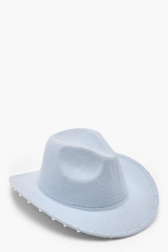 Hats | Denim Cowboy Hat With Pearl Detail Brim | boohoo