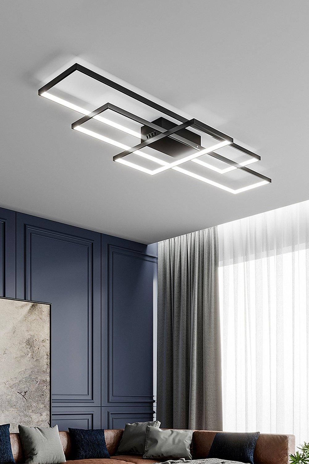 Rectangular LED Semi Flush Ceiling Light