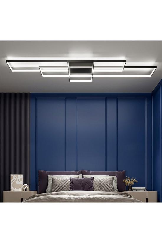 Living and Home Rectangular LED Semi Flush Ceiling Light 2