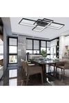 Living and Home Rectangular LED Semi Flush Ceiling Light thumbnail 4