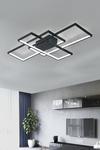 Living and Home Rectangular LED Semi Flush Ceiling Light thumbnail 5