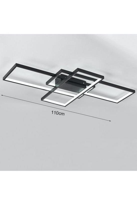 Living and Home Rectangular LED Semi Flush Ceiling Light 6
