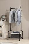 Living and Home Single Rail Clothes Rail Hanging Display Stand thumbnail 1