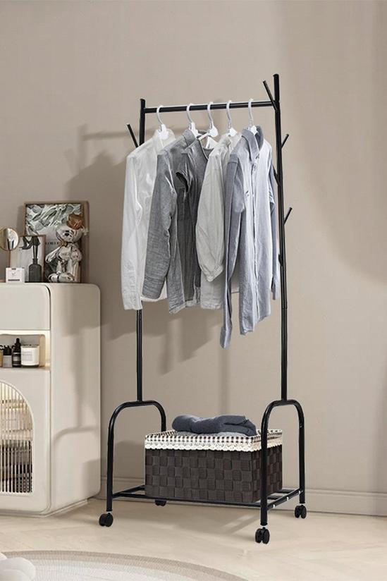 Living and Home Single Rail Clothes Rail Hanging Display Stand 1