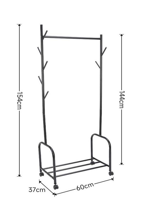 Living and Home Single Rail Clothes Rail Hanging Display Stand 2