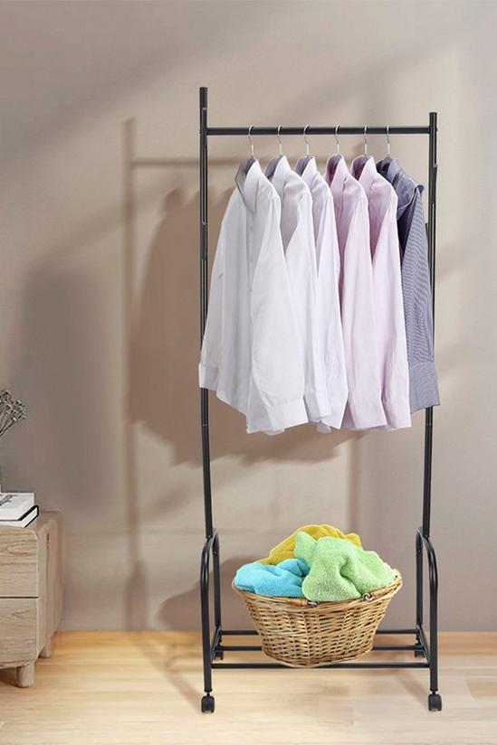Living and Home Single Rail Clothes Rail Hanging Display Stand 3
