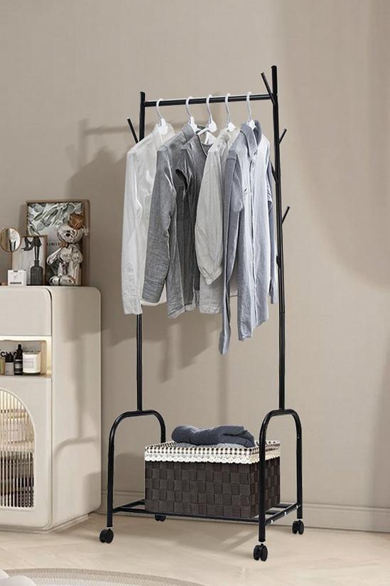 Living and Home Single Rail Clothes Rail Hanging Display Stand 6