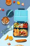 Living and Home 4-Grid Bento Lunch Box with Stainless Steel Bowl & Movable Divider thumbnail 4