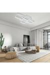 Living and Home 110cm 3 Lights Neutral Style Cool White Rectangular LED Semi Flush Ceiling Light thumbnail 2