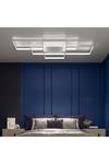 Living and Home 110cm 3 Lights Neutral Style Cool White Rectangular LED Semi Flush Ceiling Light thumbnail 3