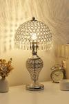Living and Home Umbrella Crystal Table Lamp Polished for Bedroom thumbnail 1