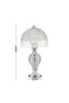 Living and Home Umbrella Crystal Table Lamp Polished for Bedroom thumbnail 6