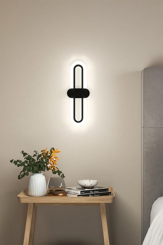 Living and Home Modern Oval LED Wall Light with Acrylic Shade 2