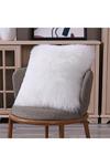 Living and Home 45*45cm Fluffy Faux Wool White Cushion Cover thumbnail 1