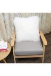 Living and Home 45*45cm Fluffy Faux Wool White Cushion Cover thumbnail 4
