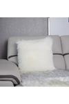 Living and Home 45*45cm Fluffy Faux Wool White Cushion Cover thumbnail 5