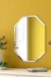 Living and Home 40cm W x 60cm H Modern Frameless Octagon Wall Mirror thumbnail 1