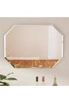 Living and Home 40cm W x 60cm H Modern Frameless Octagon Wall Mirror thumbnail 2