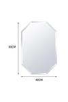 Living and Home 40cm W x 60cm H Modern Frameless Octagon Wall Mirror thumbnail 4
