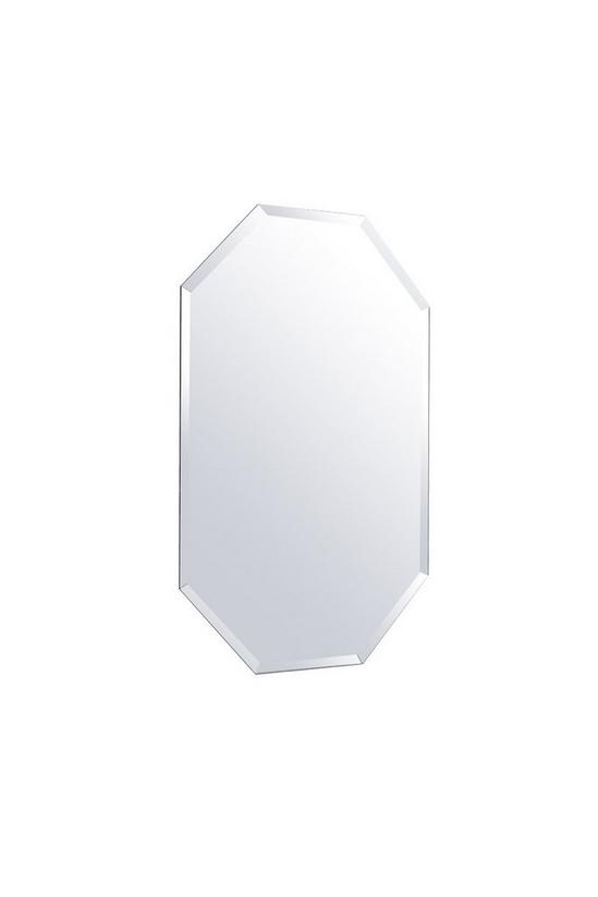 Living and Home 40cm W x 60cm H Modern Frameless Octagon Wall Mirror 5