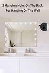 Living and Home 58*48CM Hollywood Vanity Mirror with 15 Lights and USB Charging Port, Tabletop or Wall Mounted thumbnail 2