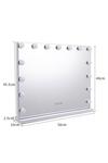 Living and Home 58*48CM Hollywood Vanity Mirror with 15 Lights and USB Charging Port, Tabletop or Wall Mounted thumbnail 6