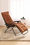 Living and Home 160 cm W x 50cm D Brown Garden Bench Cushion Sun Lounger Cushion thumbnail 1