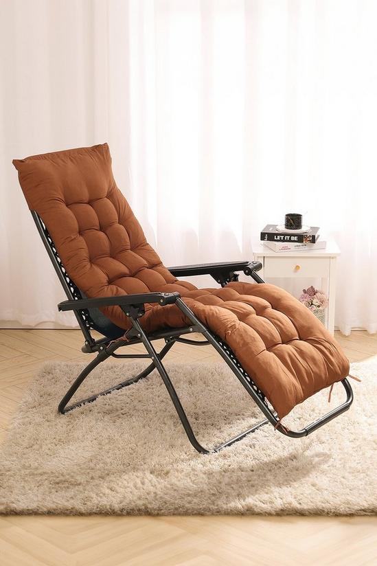 Living and Home 160 cm W x 50cm D Brown Garden Bench Cushion Sun Lounger Cushion 1