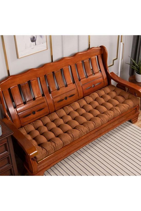 Living and Home 160 cm W x 50cm D Brown Garden Bench Cushion Sun Lounger Cushion 2